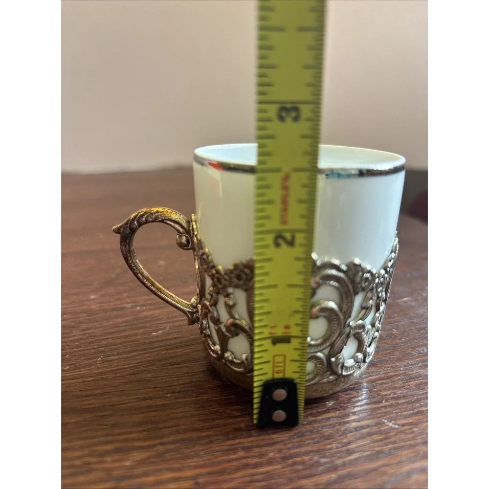 Vintage Raimond Japan Silver Plated Elegant White Tea Cup‎ Replacement